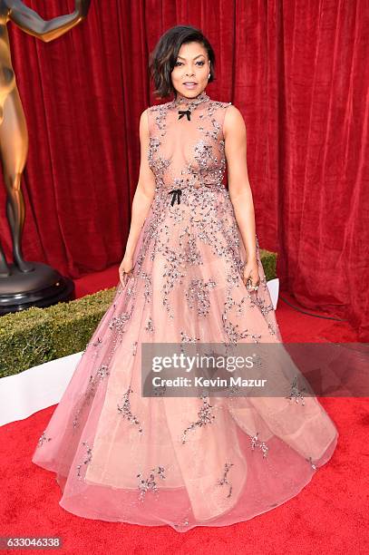 Actor Taraji P. Henson attends The 23rd Annual Screen Actors Guild Awards at The Shrine Auditorium on January 29, 2017 in Los Angeles, California....