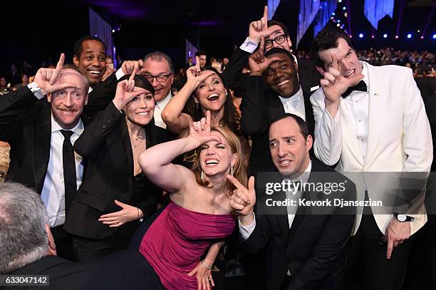 The cast of Veep attends the 23rd Annual Screen Actors Guild Awards at The Shrine Expo Hall on January 29, 2017 in Los Angeles, California.