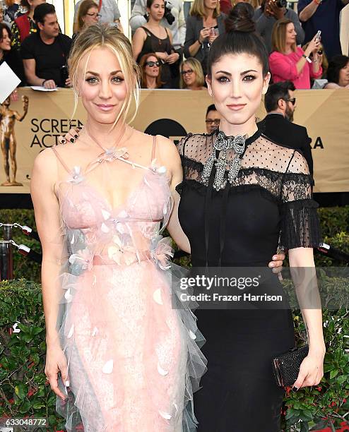 Actors Kaley Cuoco and Briana Cuoco attend The 23rd Annual Screen Actors Guild Awards at The Shrine Auditorium on January 29, 2017 in Los Angeles,...