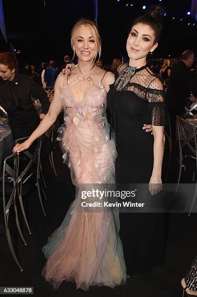 Actors Kaley Cuoco and Briana Cuoco attend The 23rd Annual Screen Actors Guild Awards Cocktail Reception at The Shrine Auditorium on January 29, 2017...