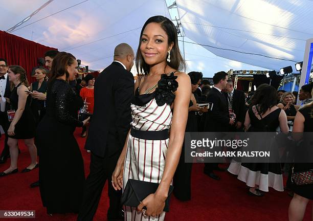 Naomie Harris arrives at the 23rd Annual Screen Actors Guild Awards at The Shrine Auditorium on January 29, 2017 in Los Angeles, California. / AFP /...