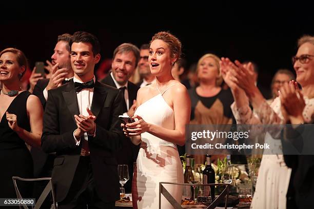 Alex Greenwald and actor Brie Larson during The 23rd Annual Screen Actors Guild Awards at The Shrine Auditorium on January 29, 2017 in Los Angeles,...