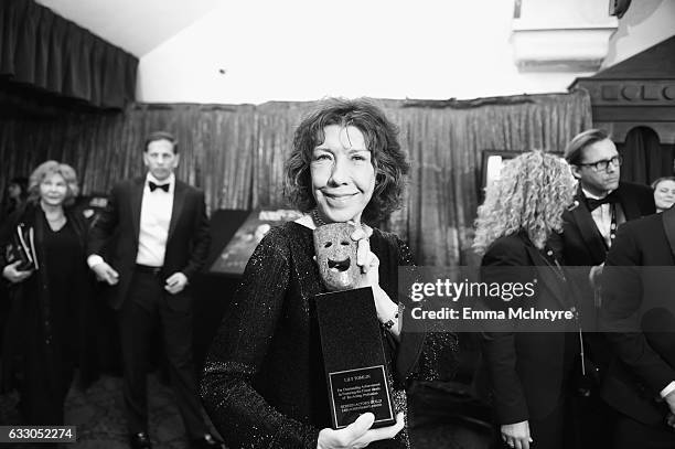 Actor Lily Tomlin, SAG Lifetime Achievement Award recipient, attends The 23rd Annual Screen Actors Guild Awards at The Shrine Auditorium on January...