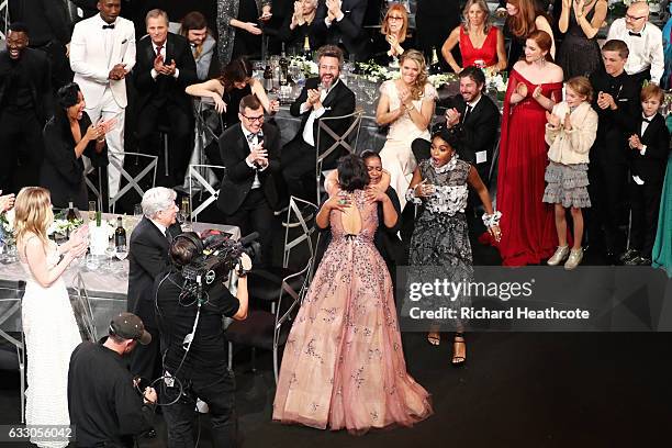 Actors Taraji P. Henson, Octavia Spencer and Janelle Monae during The 23rd Annual Screen Actors Guild Awards at The Shrine Auditorium on January 29,...