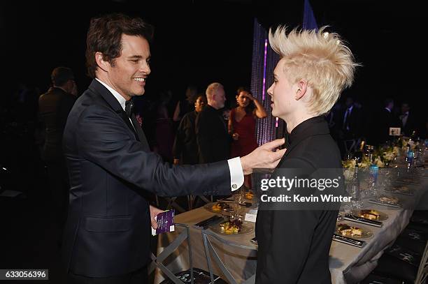 Actor James Marsden and Jack Marsden attend The 23rd Annual Screen Actors Guild Awards Cocktail Reception at The Shrine Auditorium on January 29,...