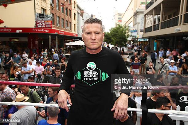 Danny Green poses for a photograph after a Public Workout ahead of the Anthony Mundine and Danny Green fight night on January 30, 2017 in Adelaide,...
