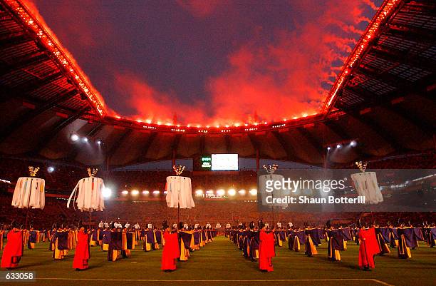 General view of the opening ceremony before the France v Senegal Group A, World Cup Group Stage match played at the Seoul World Cup Stadium, Seoul,...