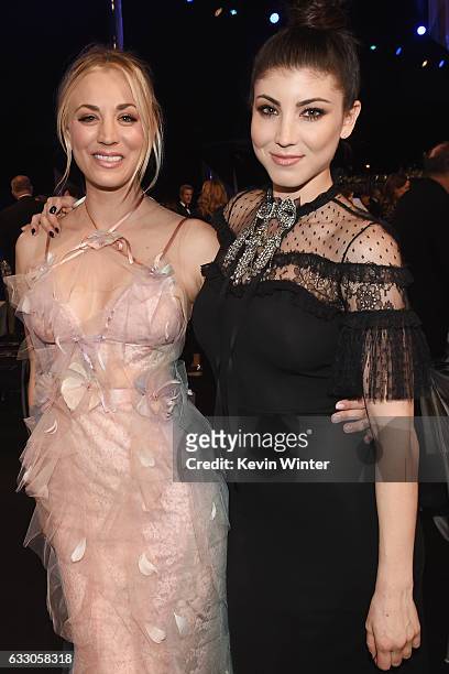 Actors Kaley Cuoco and Briana Cuoco attend The 23rd Annual Screen Actors Guild Awards Cocktail Reception at The Shrine Auditorium on January 29, 2017...