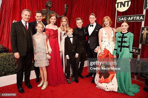 Cast of 'Captain Fantastic' attends The 23rd Annual Screen Actors Guild Awards at The Shrine Auditorium on January 29, 2017 in Los Angeles,...