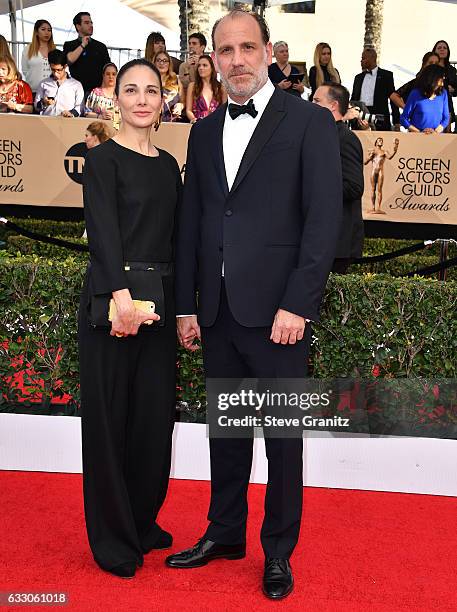 Actor Nick Sandow and Tamara Malkin-Stuart attend the 23rd Annual Screen Actors Guild Awards at The Shrine Expo Hall on January 29, 2017 in Los...