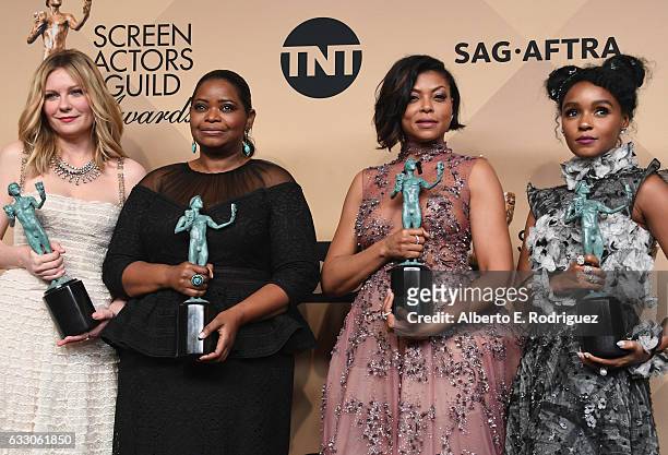 Actors Kirsten Dunst, Octavia Spencer, Taraji P. Henson and Janelle Monae co-recipients of the Outstanding Performance by a Cast in a Motion Picture...