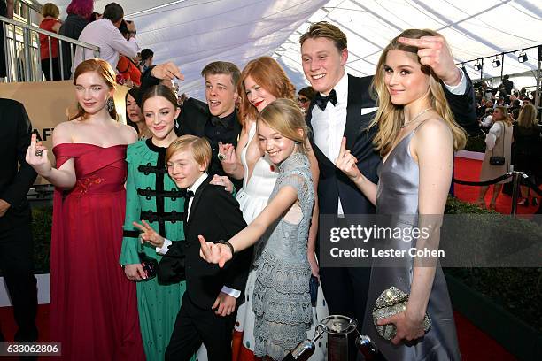 Cast members of 'Captain Fantastic' attend the 23rd Annual Screen Actors Guild Awards at The Shrine Expo Hall on January 29, 2017 in Los Angeles,...