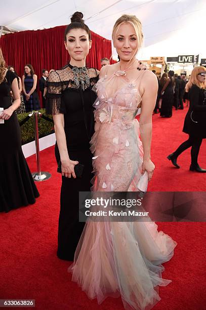 Actors Briana and Kaley Cuoco attend The 23rd Annual Screen Actors Guild Awards at The Shrine Auditorium on January 29, 2017 in Los Angeles,...