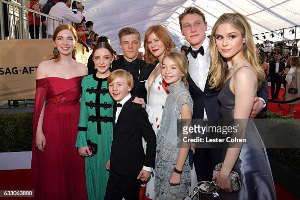 Cast members of 'Captain Fantastic' attend the 23rd Annual Screen Actors Guild Awards at The Shrine Expo Hall on January 29, 2017 in Los Angeles,...
