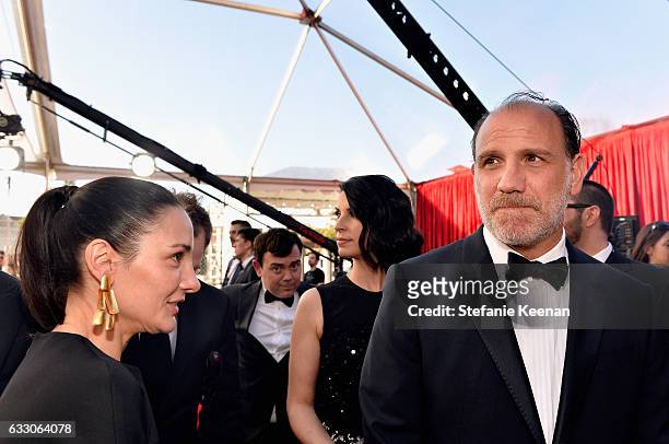 Actor Nick Sandow and Tamara Malkin-Stuart attend The 23rd Annual Screen Actors Guild Awards at The Shrine Auditorium on January 29, 2017 in Los...