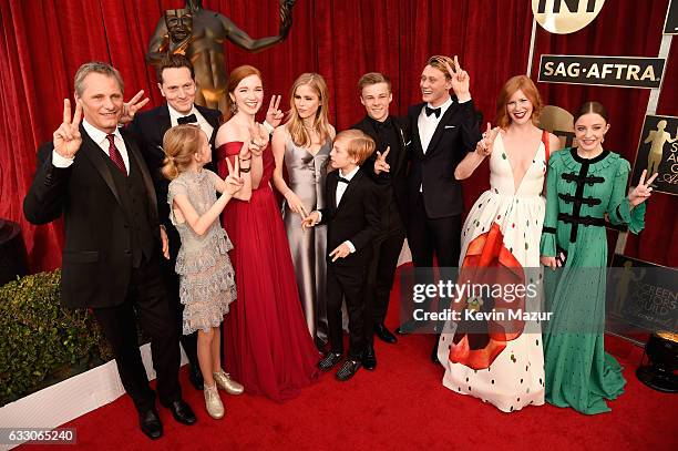 Cast of 'Captain Fantastic' attends The 23rd Annual Screen Actors Guild Awards at The Shrine Auditorium on January 29, 2017 in Los Angeles,...