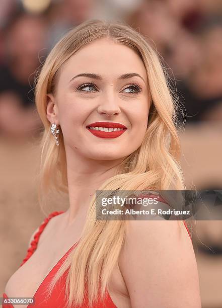 Actpr Sophie Turner attends the 23rd Annual Screen Actors Guild Awards at The Shrine Expo Hall on January 29, 2017 in Los Angeles, California.
