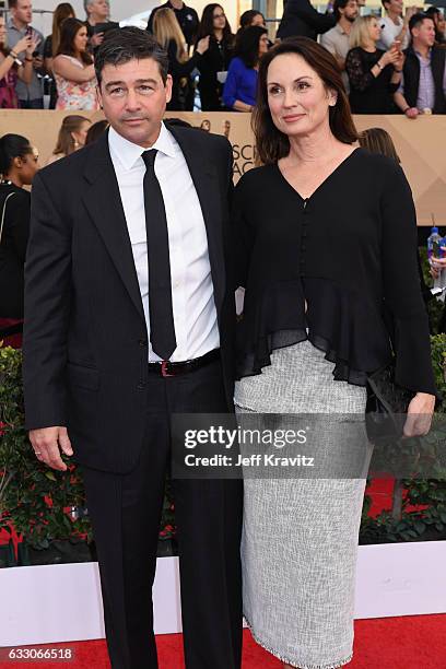 Actor Kyle Chandler and Kathryn Chandler attends the 23rd Annual Screen Actors Guild Awards at The Shrine Expo Hall on January 29, 2017 in Los...