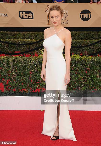 Actress Brie Larson arrives at the 23rd Annual Screen Actors Guild Awards at The Shrine Expo Hall on January 29, 2017 in Los Angeles, California.