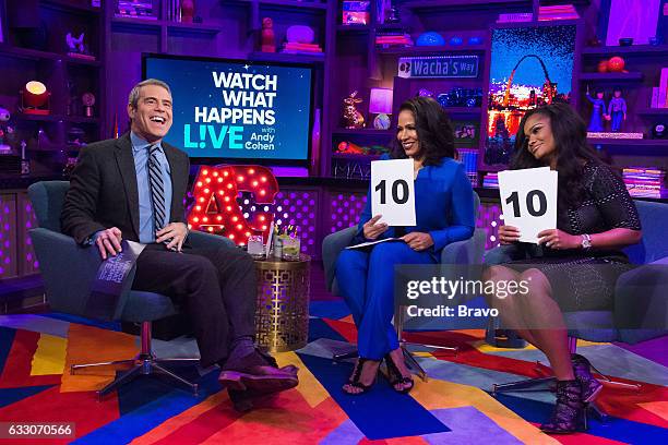 Pictured : Andy Cohen, Sheree Whitfield and Dr. Heavenly Kimes --