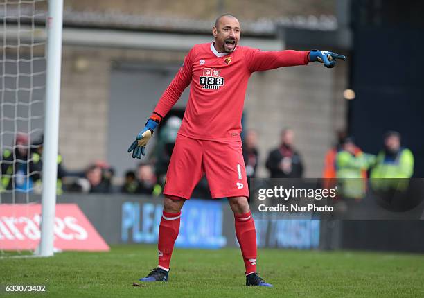 Watford's Heurelho Gomes during The Emirates FA Cup - Fourth Round match between Millwall against Watford at The Den on 29th Jan 2017