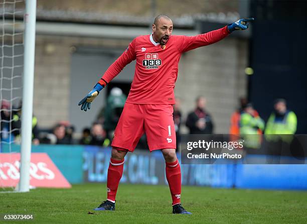 Watford's Heurelho Gomes during The Emirates FA Cup - Fourth Round match between Millwall against Watford at The Den on 29th Jan 2017