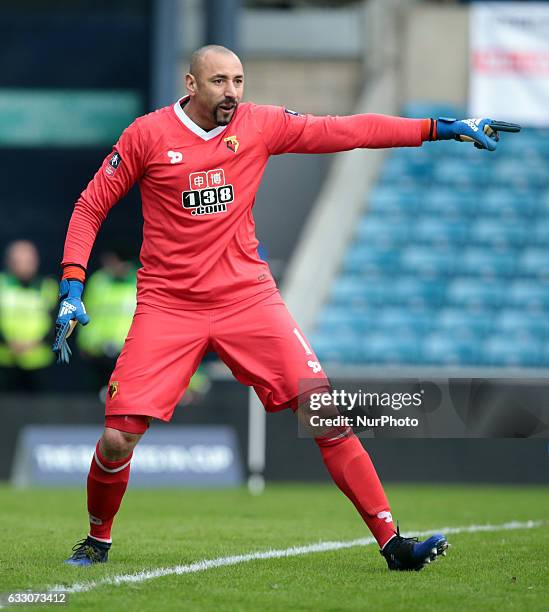 Watford's Heurelho Gomes during The Emirates FA Cup - Fourth Round match between Millwall against Watford at The Den on 29th Jan 2017