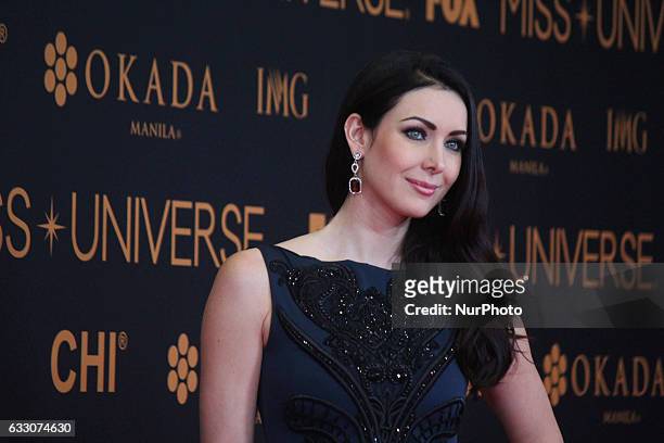 Miss Universe 2005 Natalie Glebova attends a red carpet event a day before the Miss Universe 2017 pageant in Pasay City, south of Manila, Philippines...