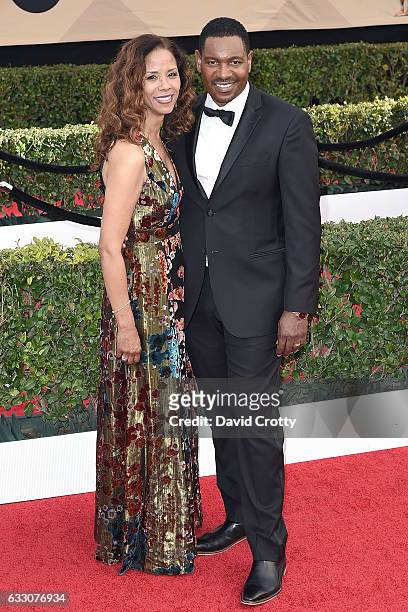 Sondra Spriggs and Mykelti Williamson attend the 23rd Annual Screen Actors Guild Awards - Arrivals at The Shrine Expo Hall on January 29, 2017 in Los...