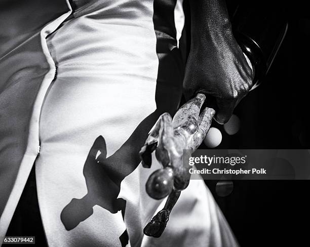 Actor Viola Davis, accepting the award for Female Actor in a Supporting Role, during The 23rd Annual Screen Actors Guild Awards at The Shrine...