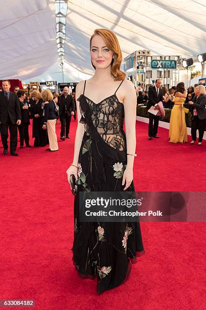 Actor Emma Stone attends The 23rd Annual Screen Actors Guild Awards at The Shrine Auditorium on January 29, 2017 in Los Angeles, California. 26592_012