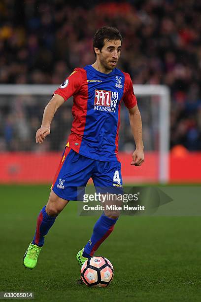Mathieu Flamini of Crystal Palace in action at during the The Emirates FA Cup Fourth Round match between Crystal Palace and Manchester City at...