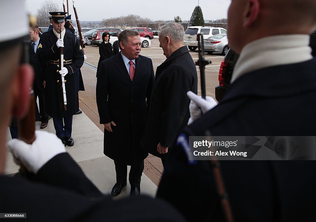 Defense Secretary Mattis Hosts Jordan's King Abdullah At The Pentagon