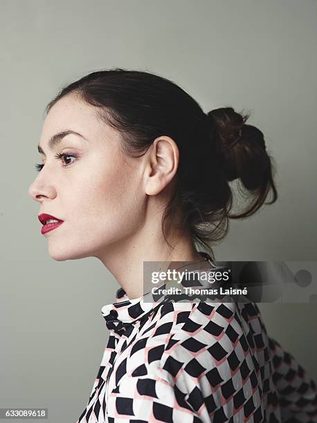 Singer Olivia Ruiz is photographed for Self Assignment on October 27, 2016 in Paris, France.