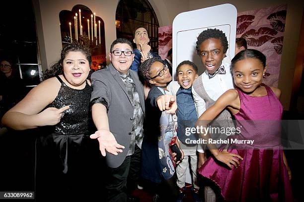 Actors Raini Rodriguez, Rico Rodriguez, Marcus Scribner, Marsai Martin, Miles Brown, Caleb McLaughlin and Saniyya Sidney attend the Entertainment...