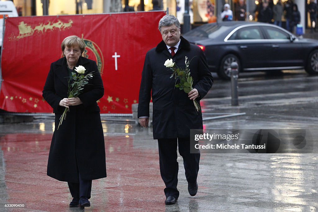 Merkel Meets With Ukrainian President Poroshenko