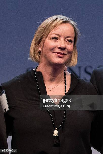 Sabine Kehm, Manager of Michael Schumacher, attends "Keep fighting award" during SpoBis 2017 on January 30, 2017 in Duesseldorf, Germany.