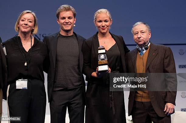 Jean Todt, President of the FIA , paralympics gold medalist Vanessa Low, Nico Rosberg, former Formula 1 driver and current world champion and Sabine...