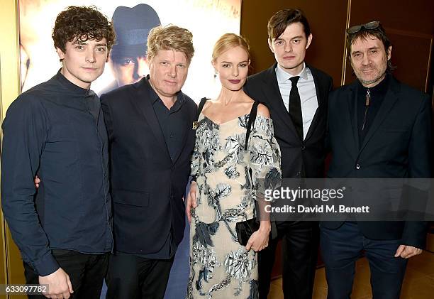 Aneurin Barnard, Robert Wade, Kate Bosworth, Sam Riley and Neal Purvis attend the world premiere of BBC One's SS-GB at the May Fair Hotel on January...