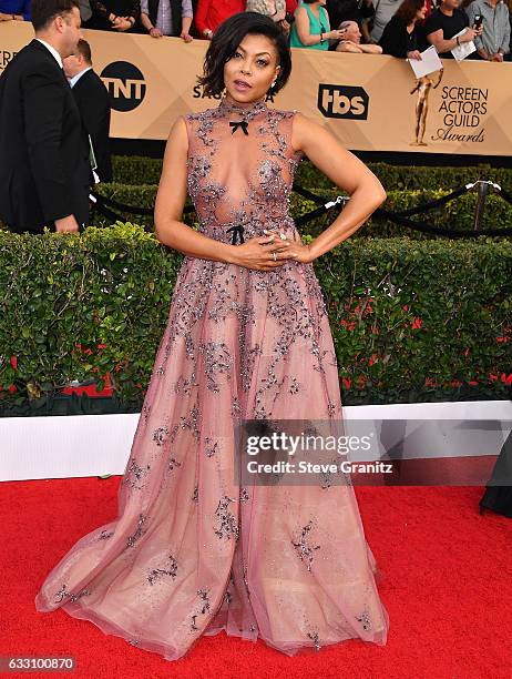 Taraji P. Henson arrives at the 23rd Annual Screen Actors Guild Awards at The Shrine Expo Hall on January 29, 2017 in Los Angeles, California.