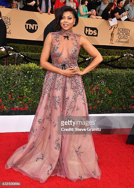 Taraji P. Henson arrives at the 23rd Annual Screen Actors Guild Awards at The Shrine Expo Hall on January 29, 2017 in Los Angeles, California.