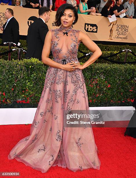 Taraji P. Henson arrives at the 23rd Annual Screen Actors Guild Awards at The Shrine Expo Hall on January 29, 2017 in Los Angeles, California.