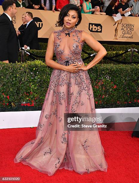 Taraji P. Henson arrives at the 23rd Annual Screen Actors Guild Awards at The Shrine Expo Hall on January 29, 2017 in Los Angeles, California.