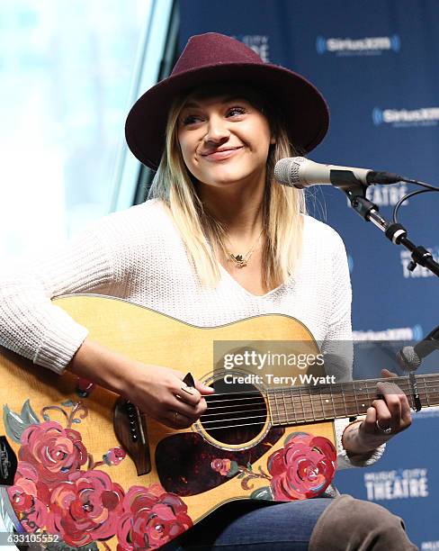 Singer-songwriter Kelsea Ballerini visits SiriusXM Studios on January 30, 2017 in Nashville, Tennessee.