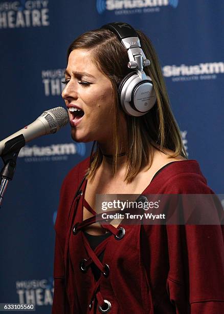 Singer-songwriter Cassadee Pope visits SiriusXM Studios on January 30, 2017 in Nashville, Tennessee.