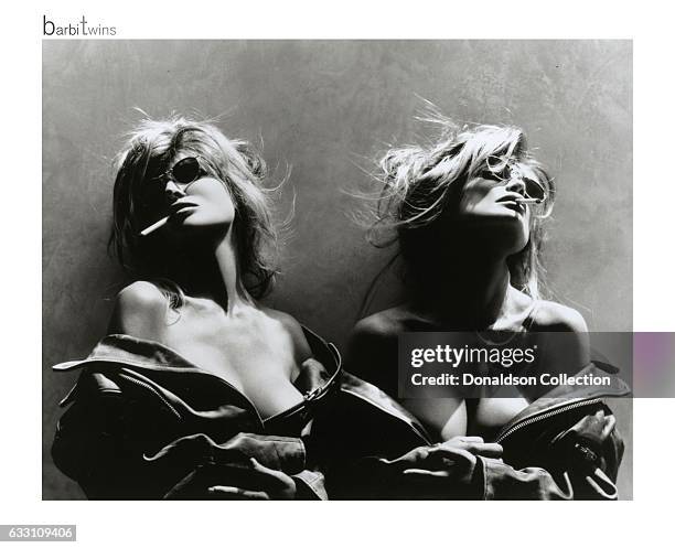 Shane Barbi and Sia Barbi of The Barbi Twins pose for a portrait in circa 1995.