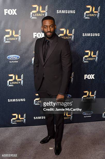 Actor Ashley Thomas attends the "24: LEGACY" Premiere Event at Spring Studios on January 30, 2017 in New York City.