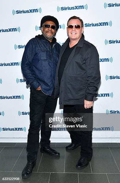 Musician Astro and singer/songwriter Ali Campbell of reggae/pop band "UB40" visit SiriusXM Studios on January 30, 2017 in New York City.