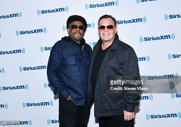 Musician Astro and singer/songwriter Ali Campbell of reggae/pop band "UB40" visit SiriusXM Studios on January 30, 2017 in New York City.