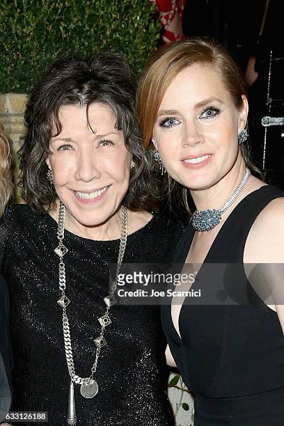 Actresses Lily Tomlin and Amy Adams attend The Weinstein Company & Netflix's SAG 2017 After Party presented by Audi at Sunset Tower Hotel on January...